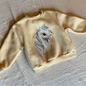 H&M butter yellow baby crewneck